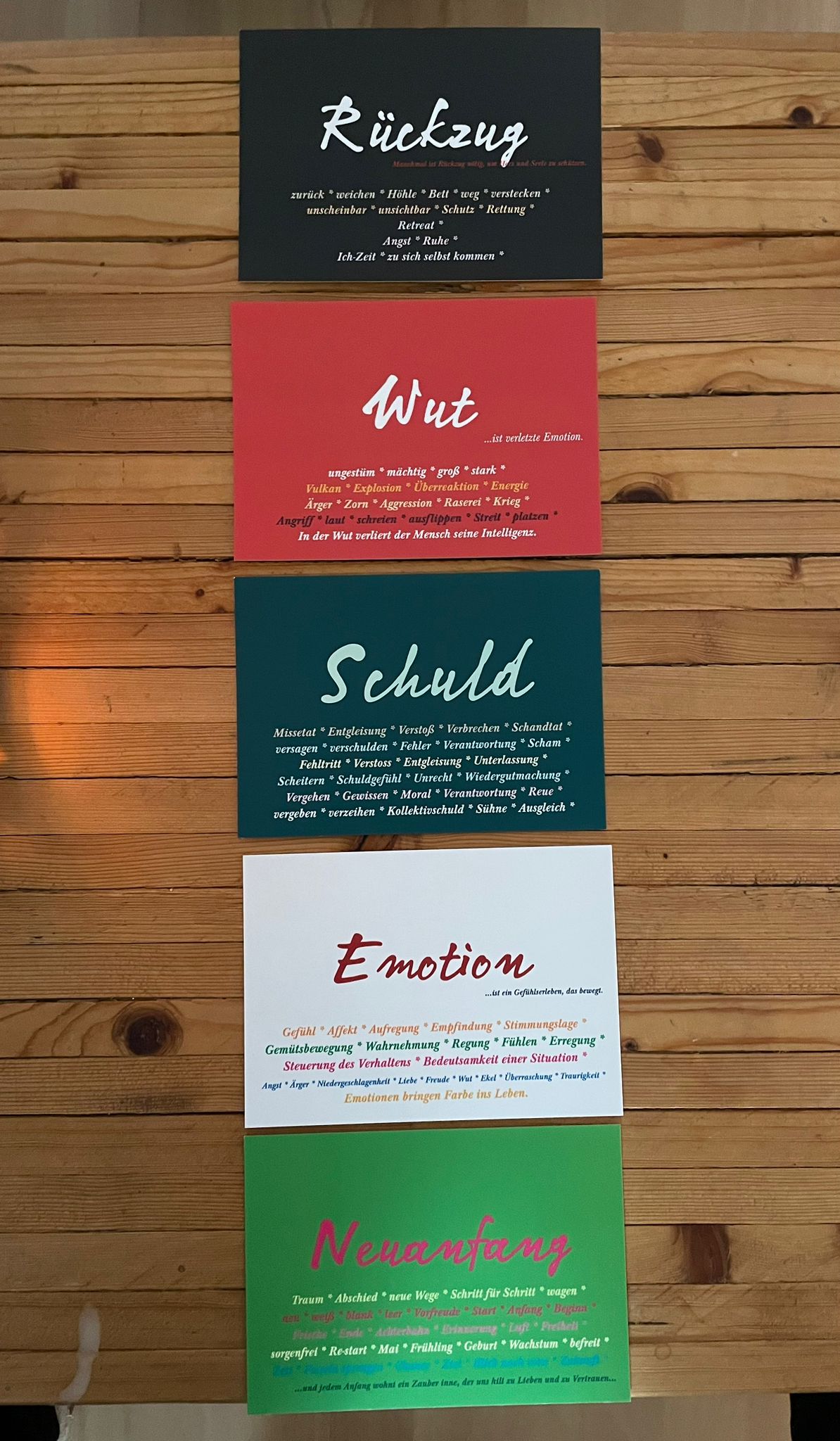 Zeit & Raum für Körper & Seele: Online-Shop - Kartenset "Die 5 Phasen